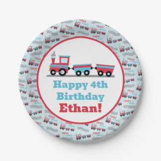 Chugga Chugga Choo Choo Train Birthday Plates