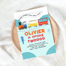 Chugga Chugga Choo Choo Train Boy Second Birthday