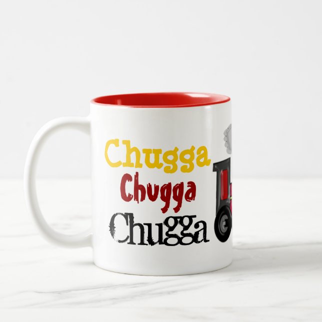 Chugga Chugga Choo Choo Train Two-Tone Coffee Mug (Left)