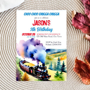 Chugga chugga train birthday party template