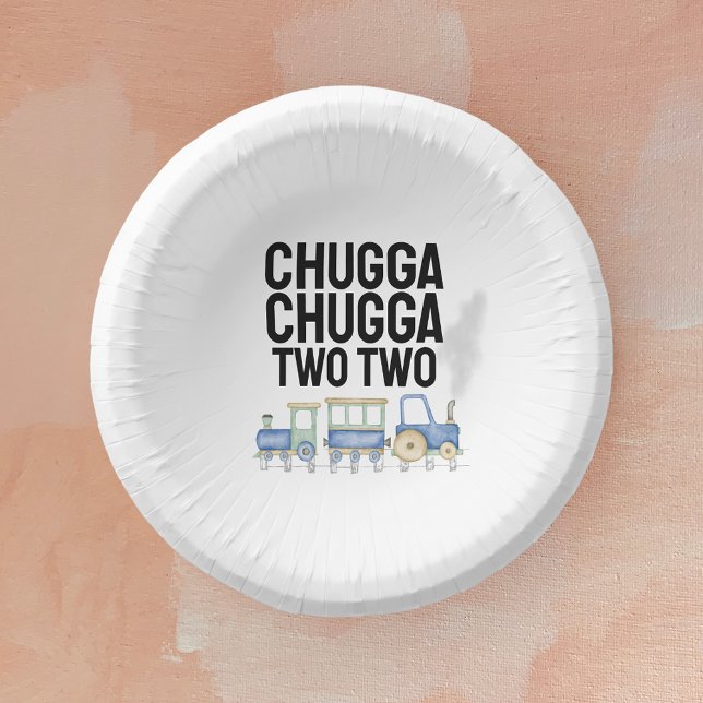Chugga Chugga Two Two | 2nd Birthday | Bowls (2) Paper Plate (Creator Uploaded)