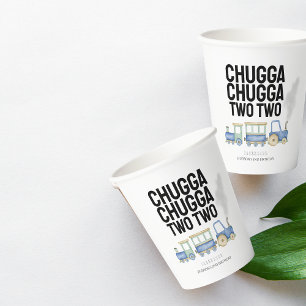 Chugga Chugga Two Two 2nd Birthday Paper Cups