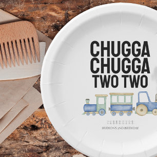 Chugga Chugga Two Two   2nd Birthday   Paper Plate