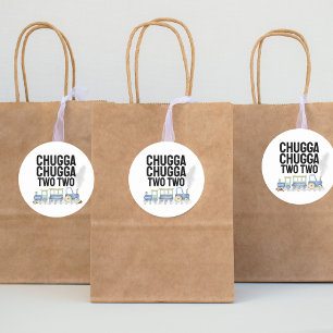 Chugga Chugga Two Two Birthday Favour Stickers