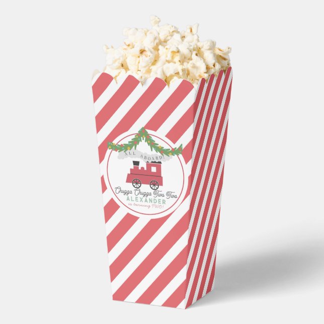 Chugga Chugga Two Two Christmas Train 2nd Birthday Favour Box (Popped)