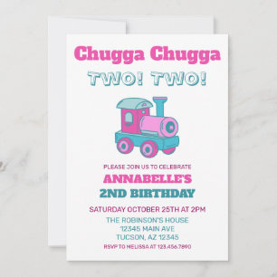 Chugga Chugga Two! Two! Invitation