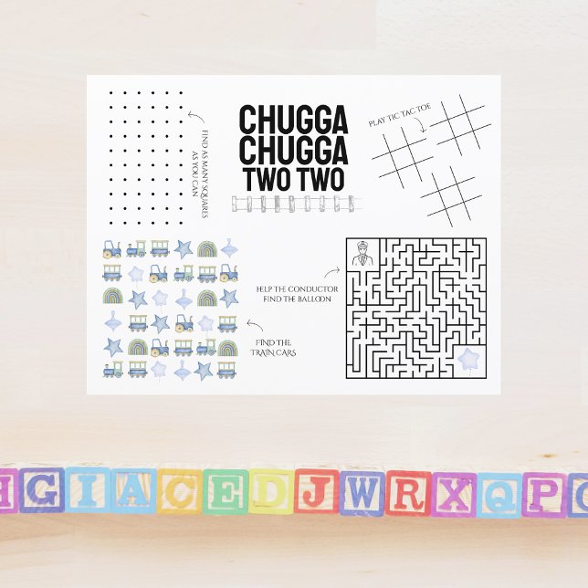 Chugga Chugga Two Two | Kids Birthday Placemat (Creator Uploaded)