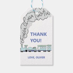 Chugga Chugga Two Two Train Second Birthday Party  Gift Tags