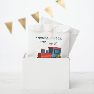 Chugga Two Two Train Second Birthday Favour Bags