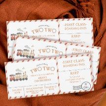 Chugga Two Two Train Ticket Second Birthday