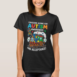 Chugging Along for Autism Awareness Acceptance Cut T-Shirt