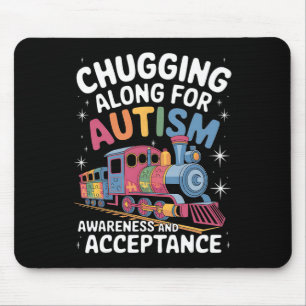 Chugging Along For Autism Awareness Acceptance Tra Mouse Mat