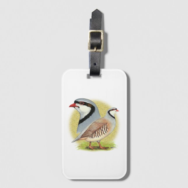 Chukar Partridge Combo Luggage Tag (Front Vertical)