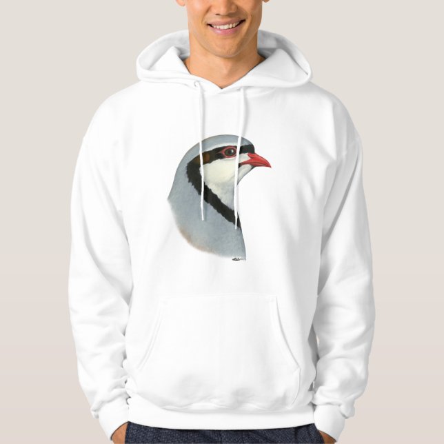 Chukar:  Partridge Head Hoodie (Front)