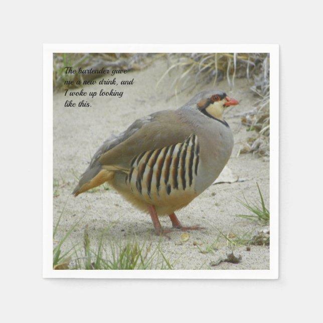 Chukar Partridge Napkin (Front)