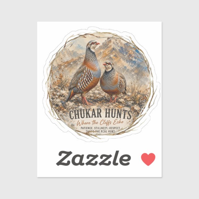 Chukar Partridge Pair Art  (Sheet)