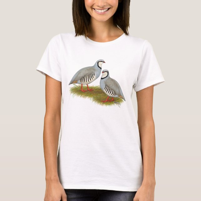 Chukar Partridge Pair T-Shirt (Front)