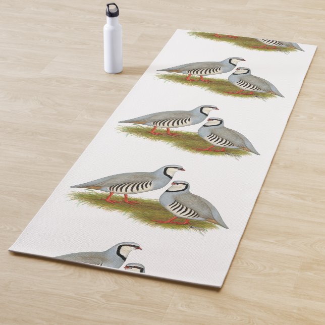 Chukar Partridge Pair Yoga Mat (In Situ)