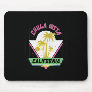 Chula Vista California Retro Vaporwave Beach Mouse Mat