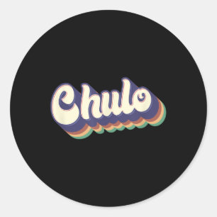 Chulo Latino Men Boys Cinco De Mayo Retro Spanish Classic Round Sticker