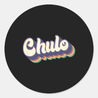 Chulo Latino Men Boys Cinco De Mayo Retro Spanish  Classic Round Sticker