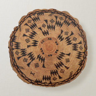 Chumash Native American Art Round Cushion