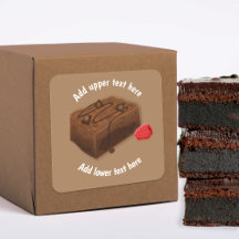 Chunk of Chocolate Brownie - 2 Lines Custom text