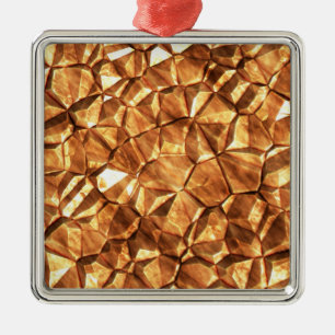 Chunks of Gold Nuggets Background Metal Tree Decoration