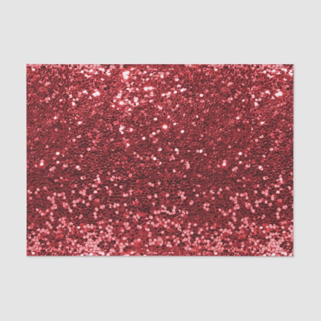Chunky Confetti Glitter Sparkle Red Tissue Paper (Front)