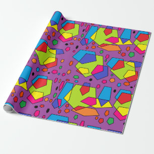 Chunky funky wrapping paper purple theme hip