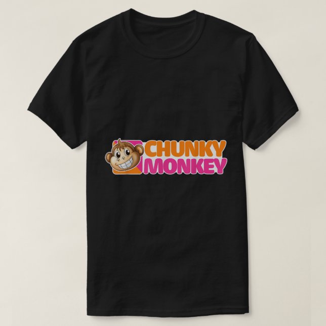 Chunky Monkey Funny Saying Sarcastic Novelty Humor T-Shirt (Design Front)