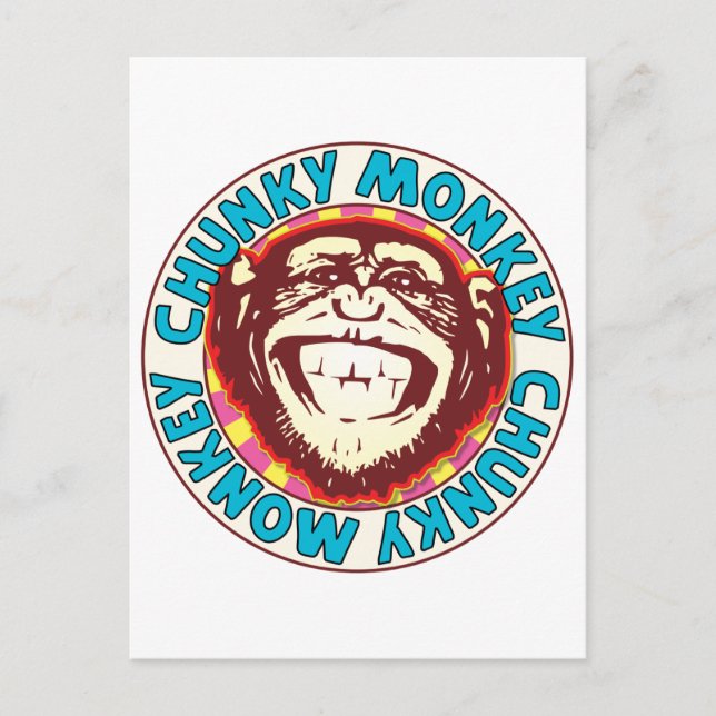 Chunky Monkey Postcard (Front)