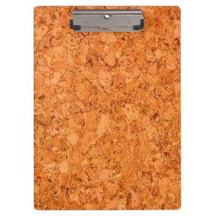Chunky Natural Cork Wood Grain Look Clipboard