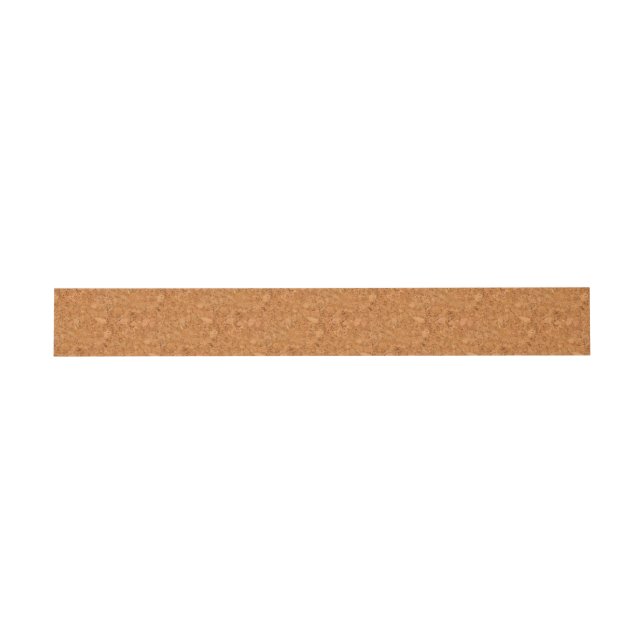 Chunky Natural Cork Wood Grain Look Invitation Belly Band (Flat)