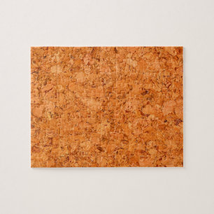 Chunky Natural Cork Wood Grain Look Jigsaw Puzzle