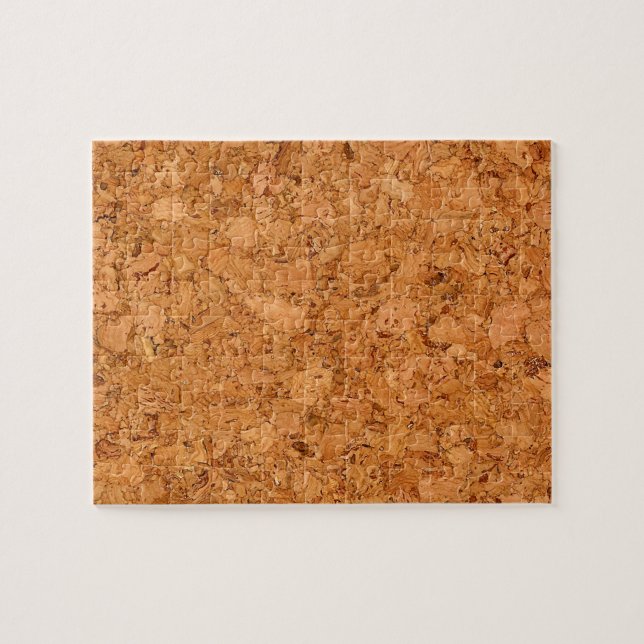 Chunky Natural Cork Wood Grain Look Jigsaw Puzzle (Horizontal)