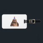 Chunky Sloth birthday party hat gift funny meme pr Luggage Tag<br><div class="desc">Chunky Sloth birthday party hat gift funny meme prank Classic T-Shirt</div>