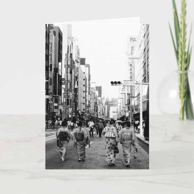 Chuo-dori Ginza Tokyo Greeting Card (Front)