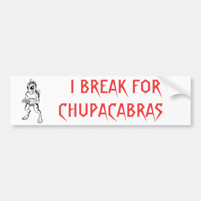 Chupacabra Bumper Sticker (Front)