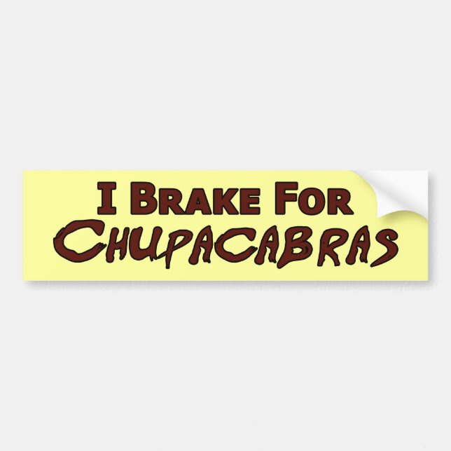 Chupacabra Bumper Sticker (Front)