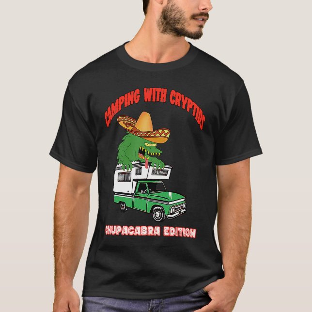 Chupacabra Camper Cryptid Truck Camper RV Off Road T-Shirt (Front)