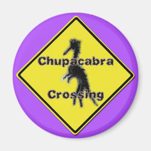 Chupacabra Crossing purple magnet