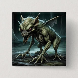 Chupacabra - Cryptid Monsters or Animals 15 Cm Square Badge