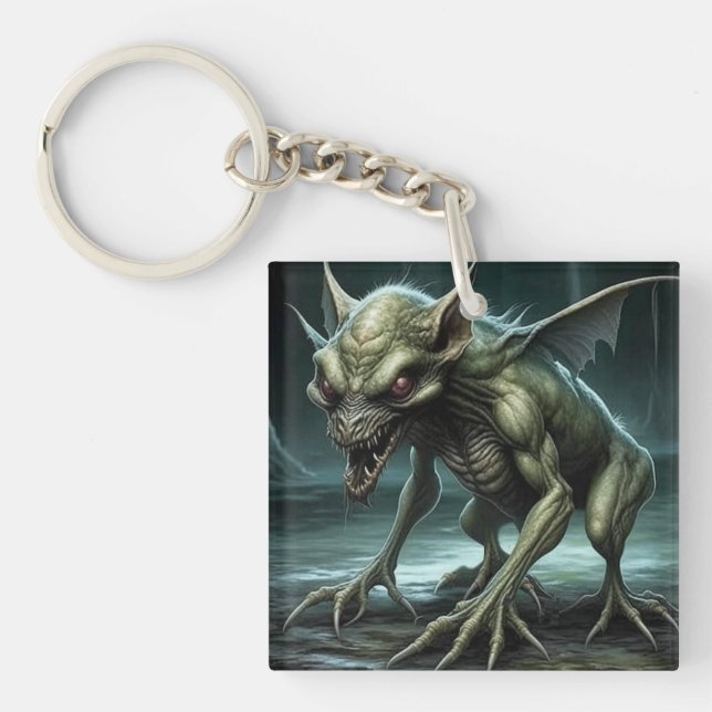 Chupacabra - Cryptid Monsters or Animals Key Ring (Front)