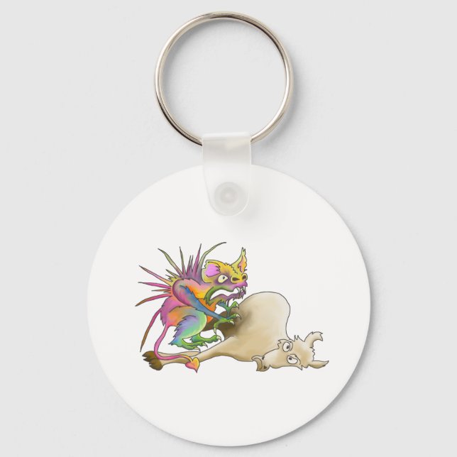 Chupacabra (Goat-sucker) Key Ring (Front)