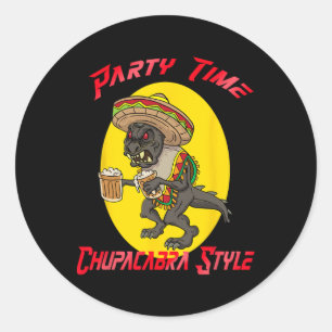 Chupacabra Party Time Cinco De Mayo Classic Round Sticker