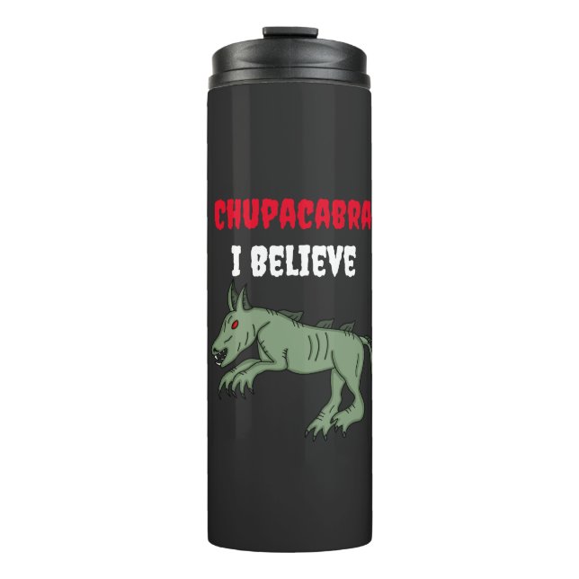 Chupacabra Puerto Rico Cryptid Thermal Tumbler (Front)