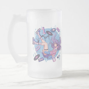 chupuglass frosted glass beer mug