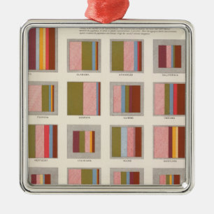 Church Accommodation, Statistical US Lithograph Metal Tree Decoration