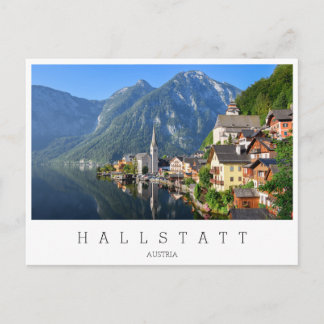 Church and village of Hallstatt, Austria with Alps Postcard